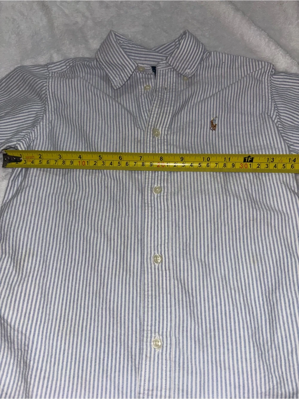 Boys Ralph Lauren Light Blue & White Striped Button-Down Shirt